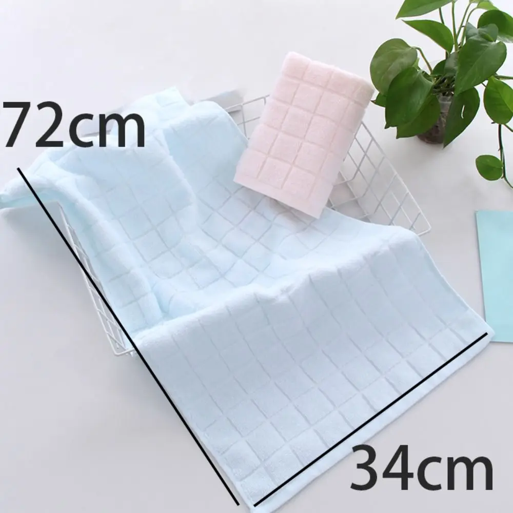 Serviette de bain épaisse en coton pour cheveux secs, serviette de visage de luxe, serviette de sport douce simple, ménage, 34x72cm