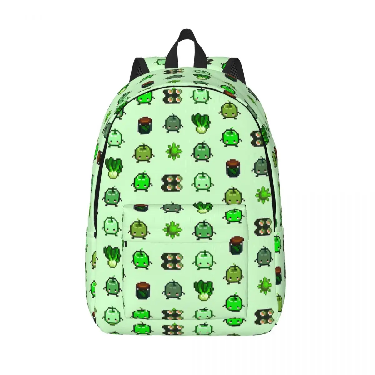 

Green Junimo Set College Bag Stardew Valley Couple Kawaii Weekend Picnic Birthday Retro Washable Laptop Bag