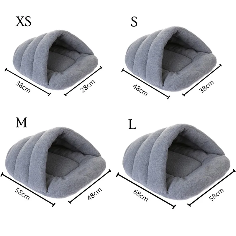 يودودو بيت الكلب شتاء دافئ الصوف الحيوانات الأليفة القط أكياس النوم جرو كلب صغير السرير مع وسادة الحيوانات الأليفة أرنب السنجاب الهامستر البيت #6