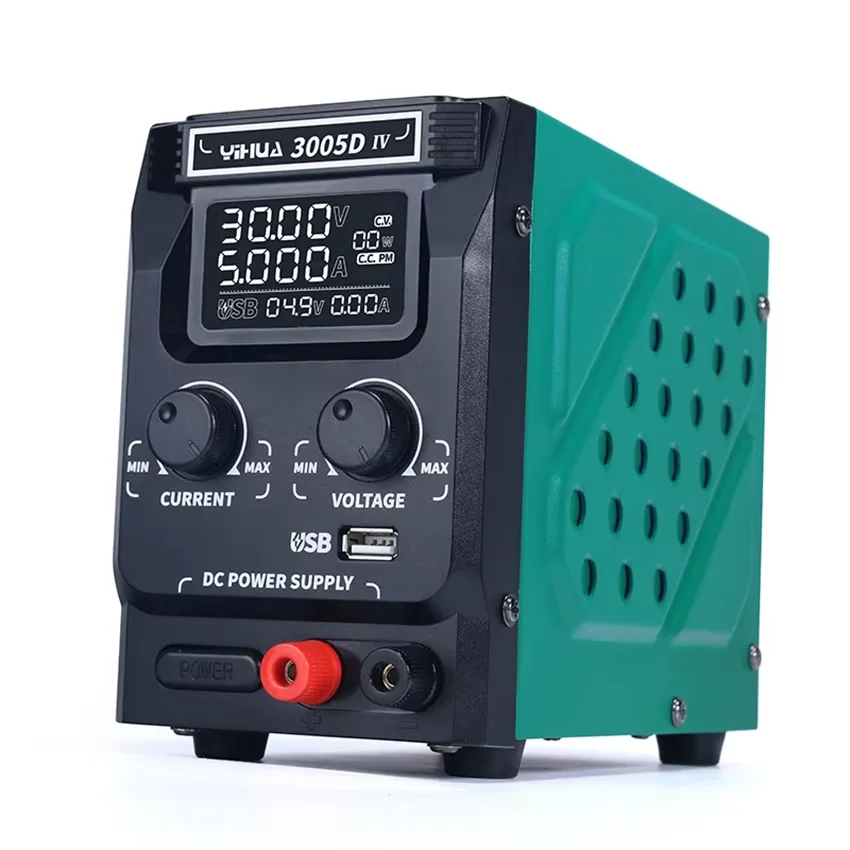 YIHUA 3005D-IV Adjustable LED Display Highly Stable Regulated Voltage High Power Capacity 30V 5A DC