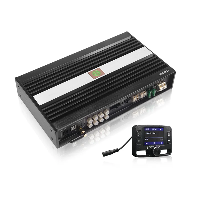 Sennuopu Car DSP Amplifier 8CH Amplifier 10CH DSP with Remote Controller HIFI Amp Stereo Aluminum 12V 1000W Universal 12 Months