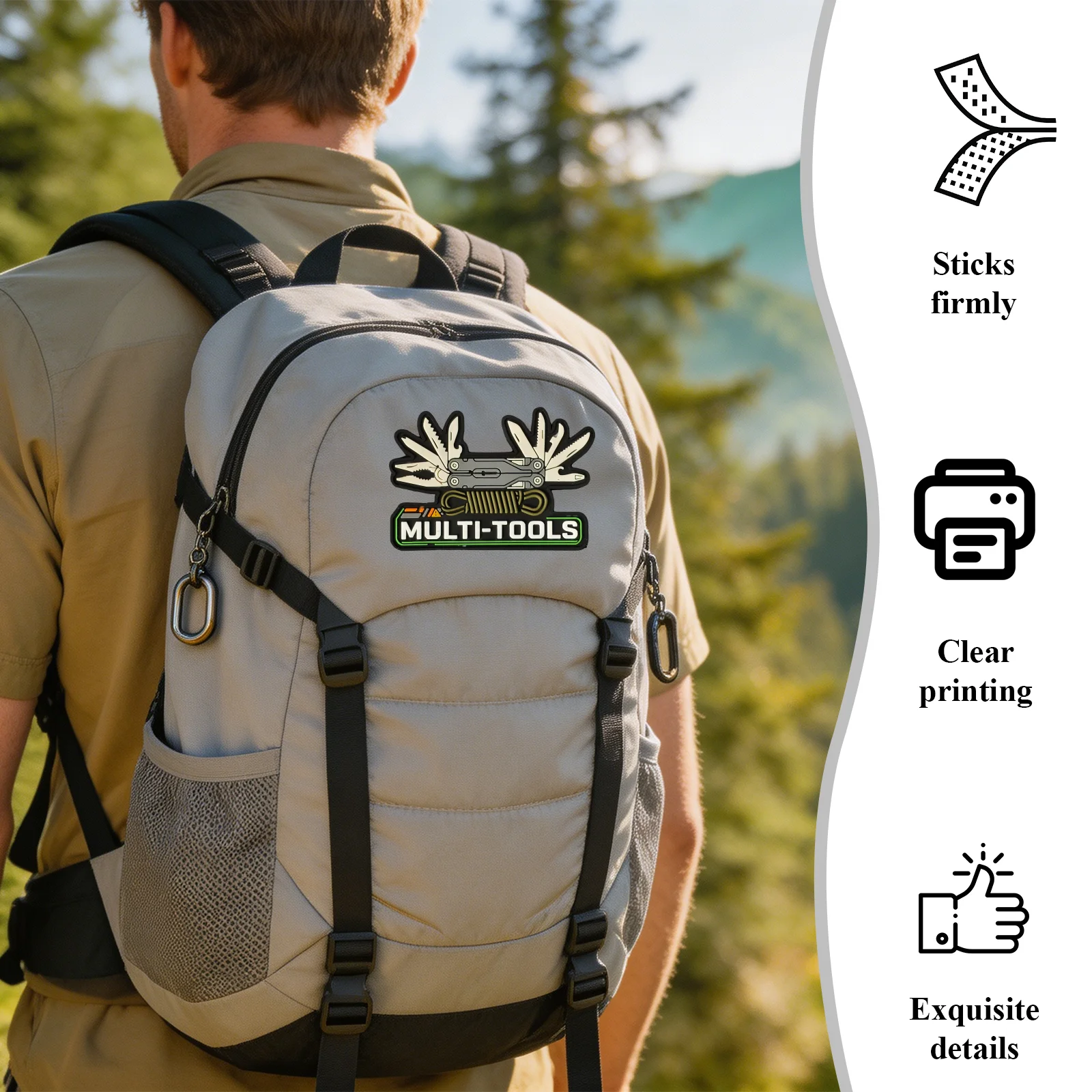 MULTI-TOOLS PVC Patch Mini Tool Tactical Hook and Loop Badge Backpack Morale Appliques Stickers Armband DIY Patches for Clothing 6