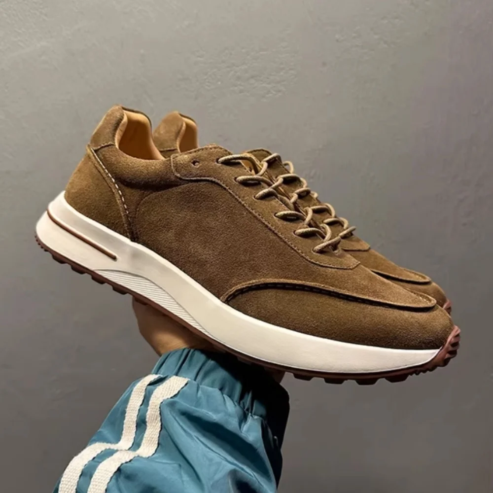 

High-end style Dejen shoes - new men's shoes, suitable for all occasions, durable leather platform shoes