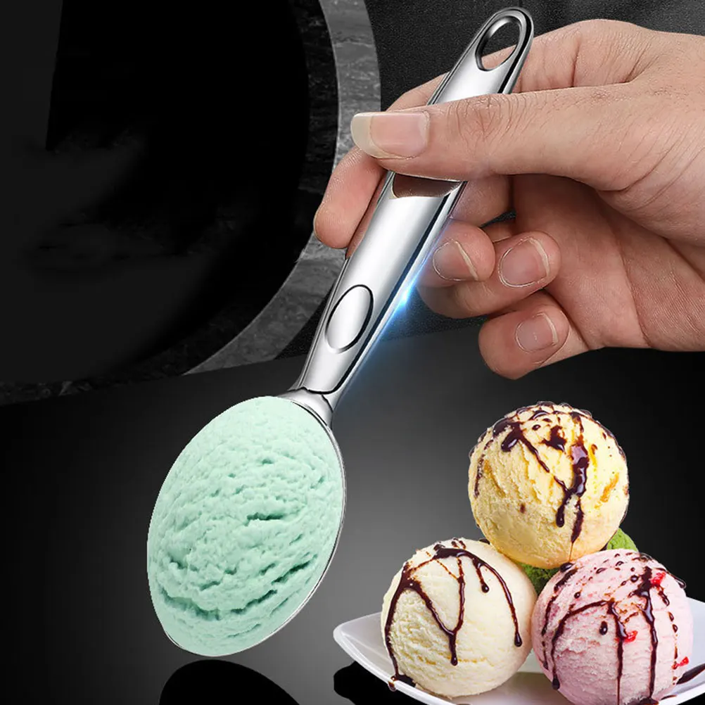 

1 pc Stainless Steel Ice Cream Spoon Kitchen Tool Dessert Scoop Cupcake Fruit Baller Portable Baking Cookie Metal Food