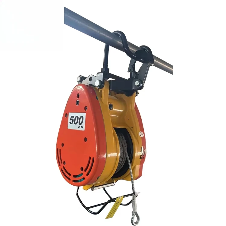 High Performance Fast Single Phase 110V 220V 300kg 500kg Electric Wire Rope Small Mini Winch