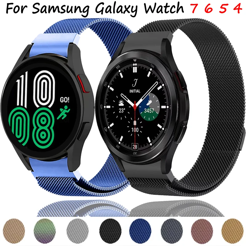 Metallarmband für Samsung Galaxy Watch 4 5 6 7 44 mm 40 mm magnetisches atmungsaktives Armband für Galaxy Watch 5 Pro 4/6 klassisches Zubehör