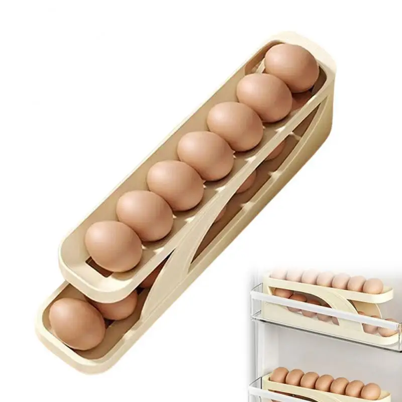 Slide Egg Box Organize Eggs Strong And Durable Durable Reliable Kitchen Organizer Automatic Egg-rolling Machine Save Space