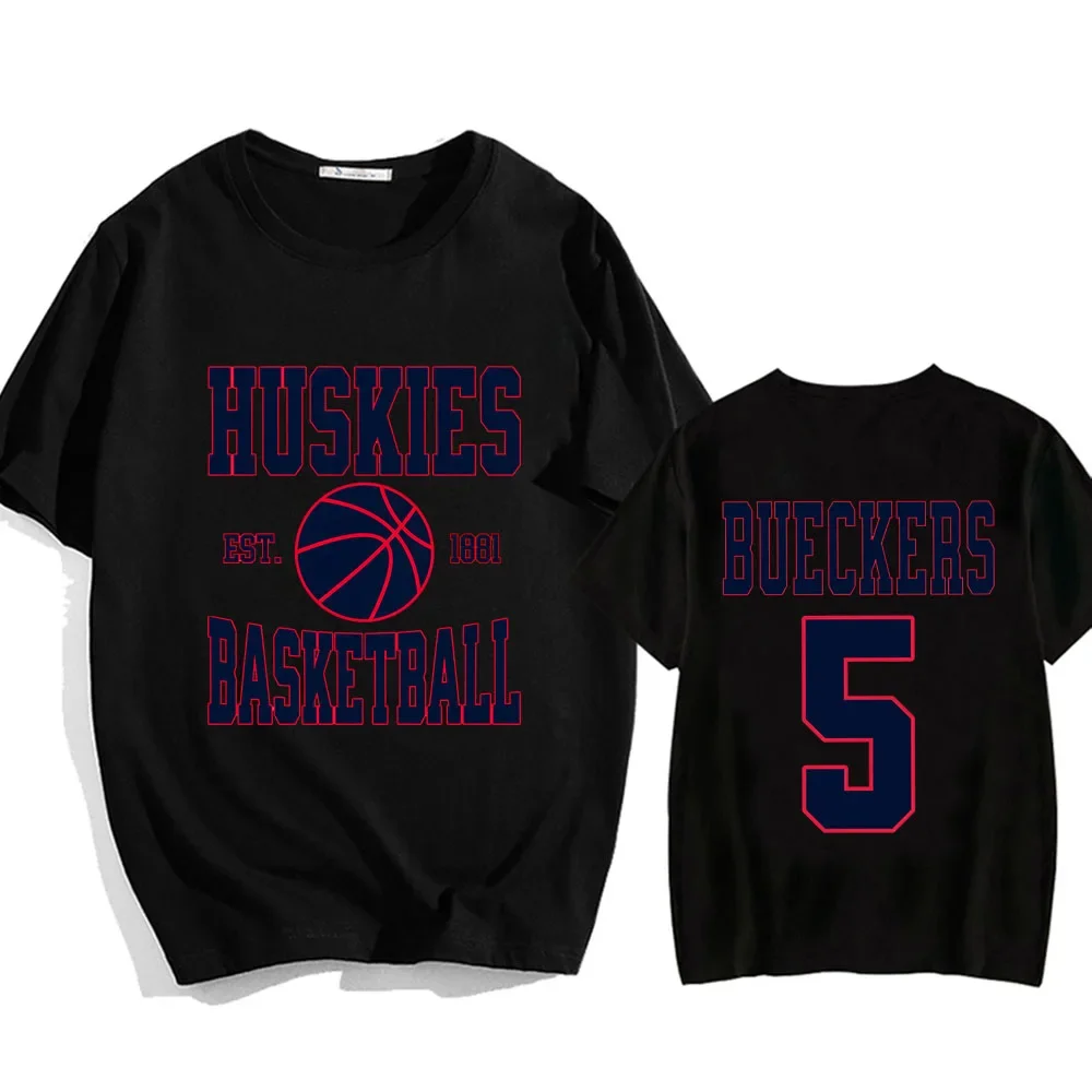 Paige Bueckers Number 5 T-shirts Double Side Graphic Printing Tee-shirt Short Sleeve Comfortable Tshirts Men/Women Tees
