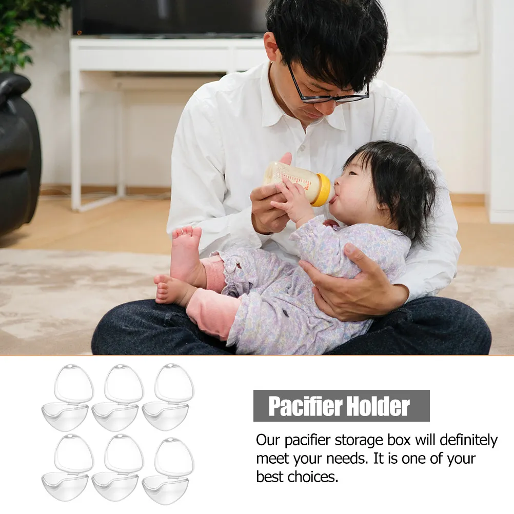 

Набор из 6 компактных портативных пылезащитных футляров для пустышек и прорезывателей для путешествий