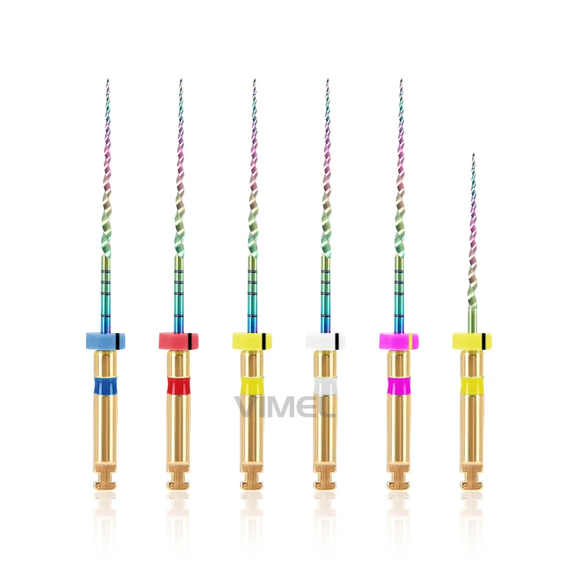 6PC/Pack NRC Files NITI Heat Adtivation Rainbow Endo File Dental Instrument Treat Endodontic Niti Material Drill Rotary file den