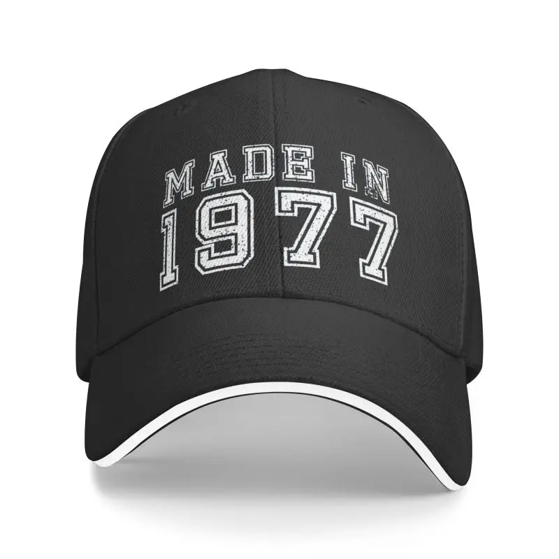 Personalized Made In 1977 Years Birthday Baseball Cap Women Men Adjustable Dad Hat Streetwear