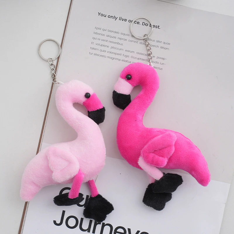 15Cm Hot Kawaii Roze Flamingo Pluche Speelgoed Kinderen Cartoon Schattige Knuffel Zacht Dier Pluche Sleutelhanger Poppen Kids Bff Geschenken