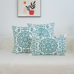 1pc, Decorative Vintage Mandala Throw Pillowcase, 17.7in - Elegant Woven Cover with Zipper for Sofa & Bedroom, No Insert