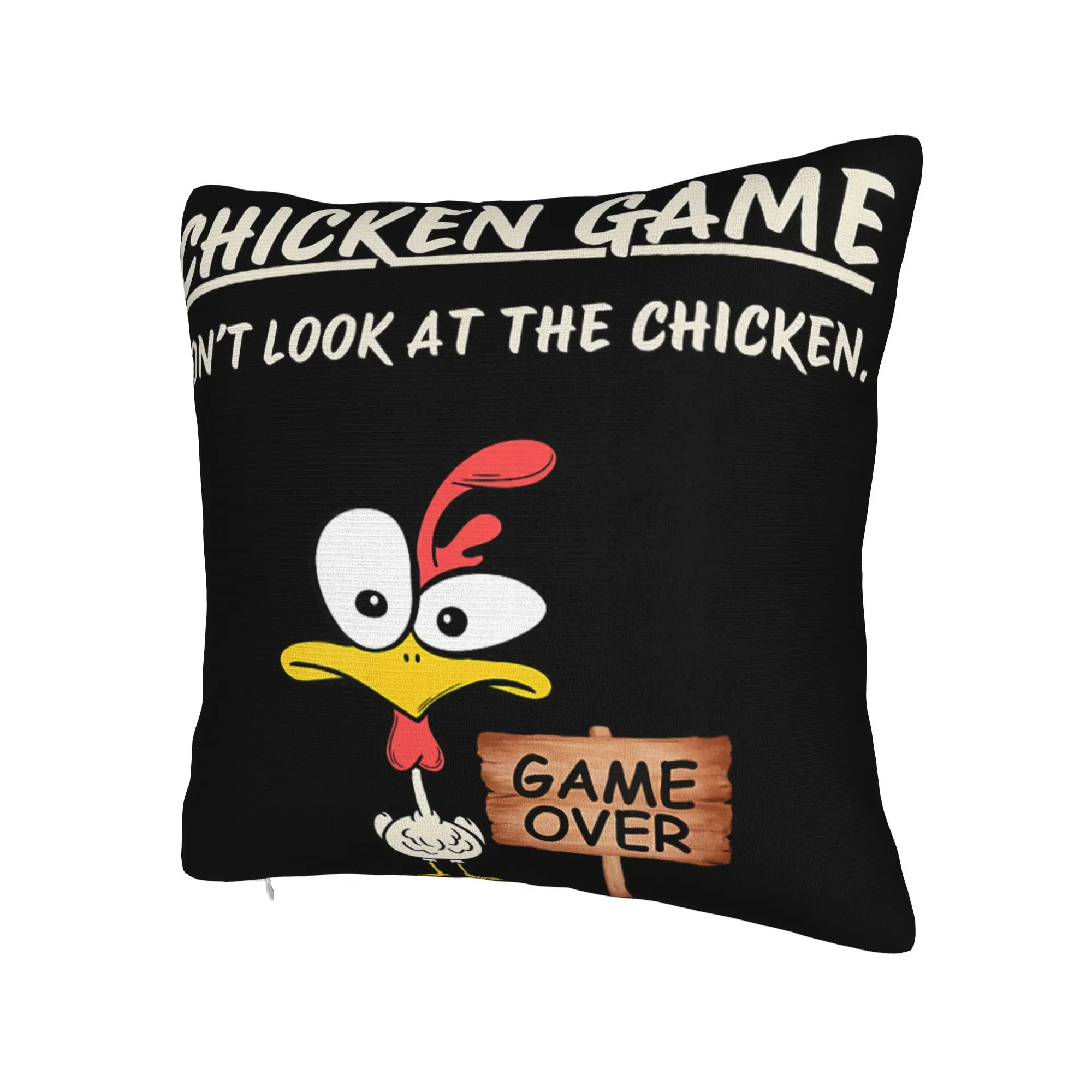 Decorative Pillow Covers Chicken Game Dont Look At The Chicken Merch Home  Pillow Case Cover Square Multiple Sizes
