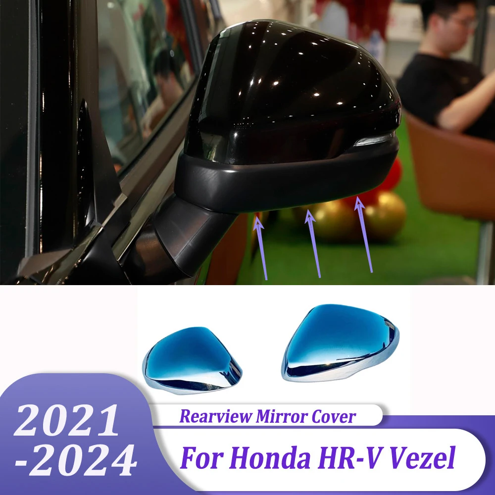 

Chrome Car Exterior Accessories Side Door Mirror Cover Trim For Honda HR-V Vezel 2021 2022 2023 2024