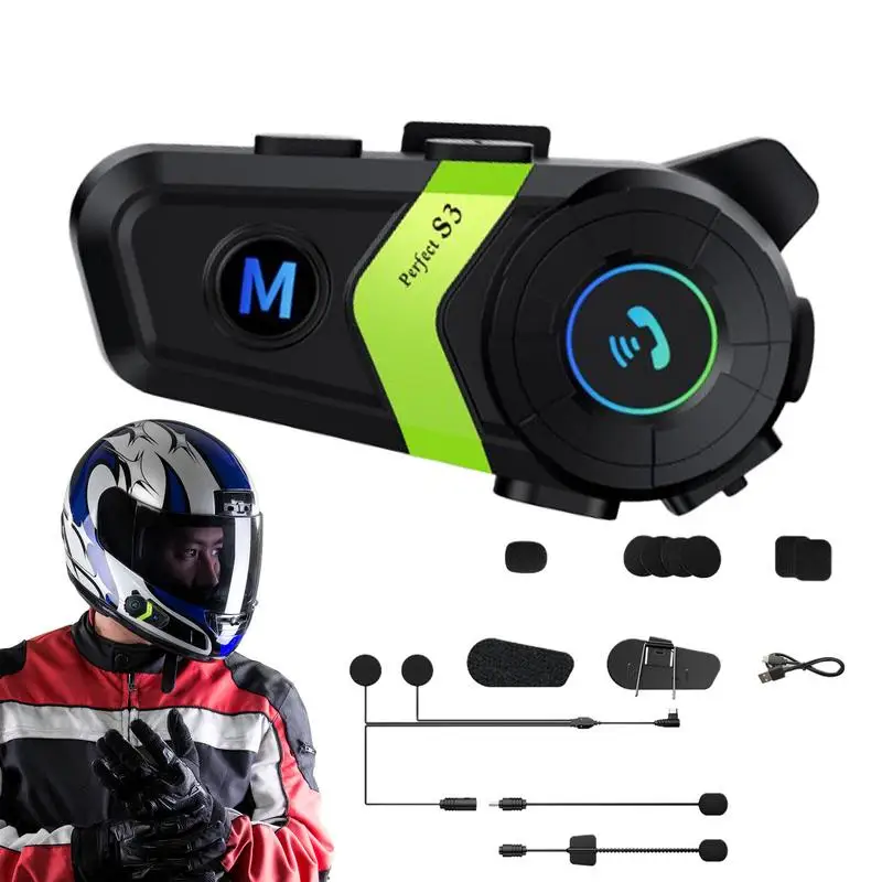 Motorcycle Hat Headset Motorcycle Outdoor Headset Noise Cancellation Voice Assistant Waterproof Wireless Headphones For