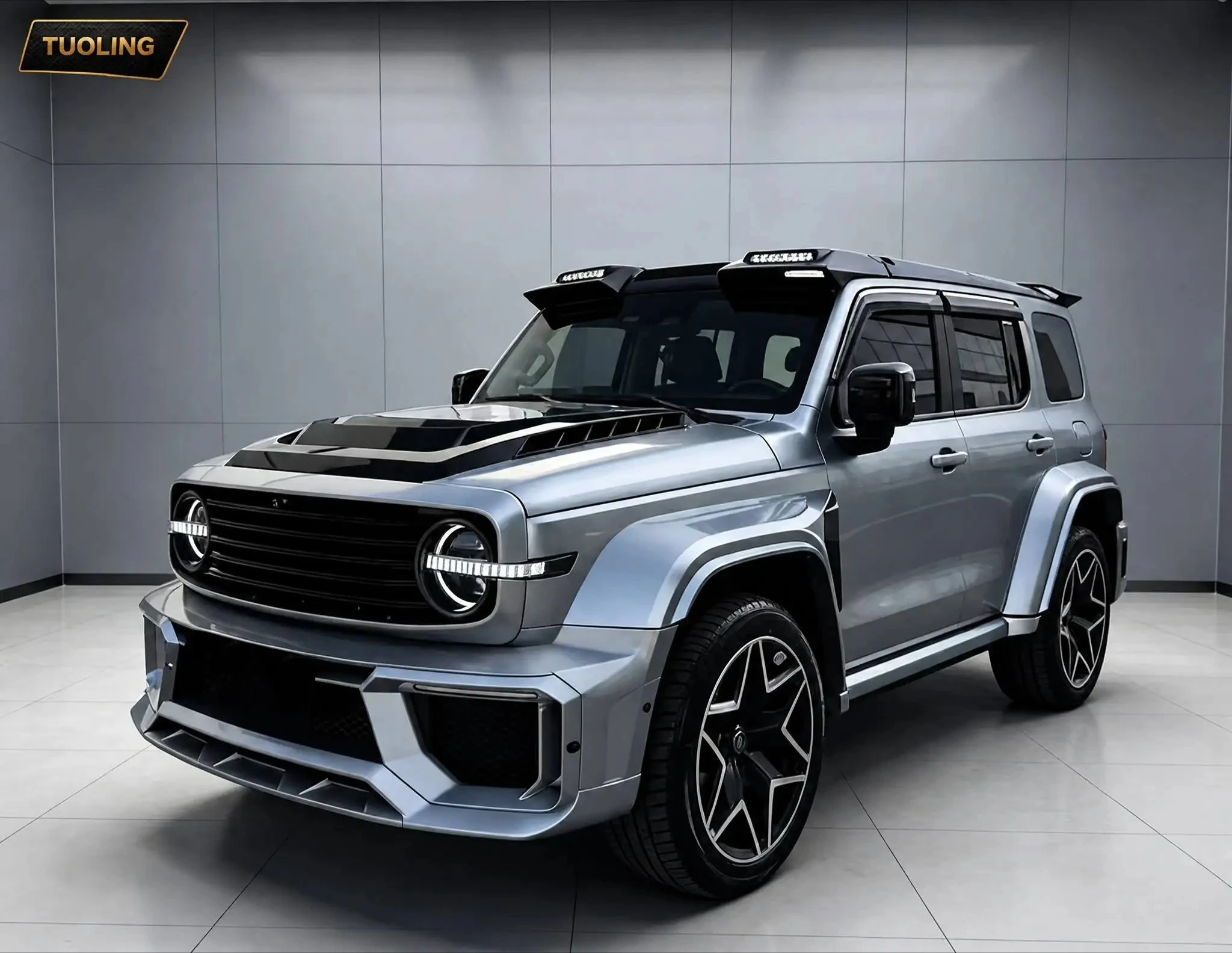 Mars City Widebody Kit TANK 300 Accessories Full Set Bumper Hood Fender Grille Spare Tire Cover No Drill