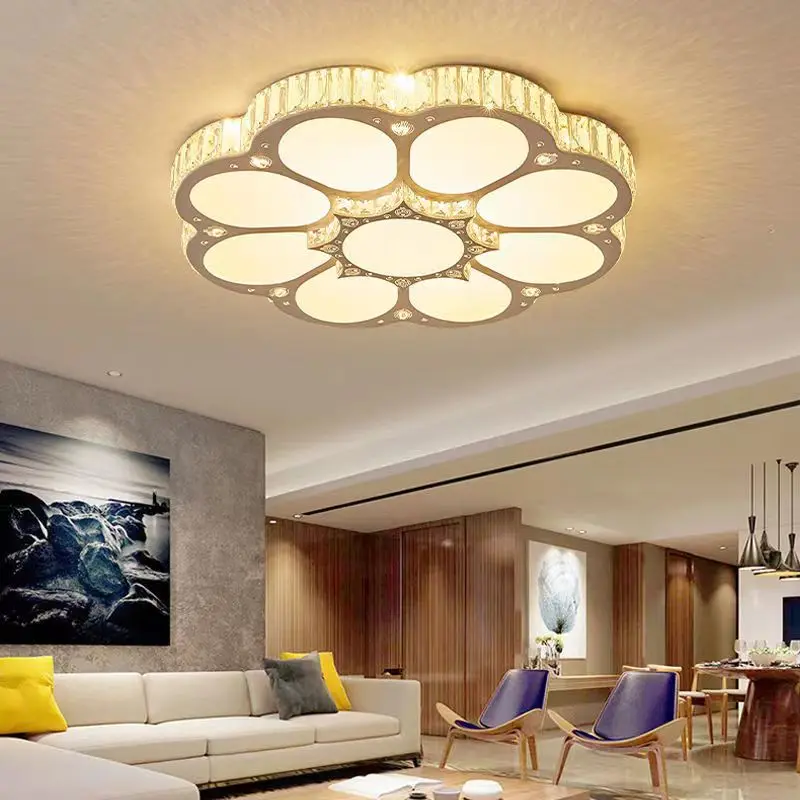 

Simple modern crystal ceiling lamp warm and romantic restaurant master bedroom living room room Nordic children's room