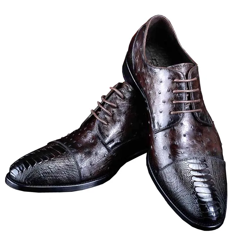 ourui new arrival men dress shoes business men formal shoes leather shoes ostrich skin outsole men's shoes