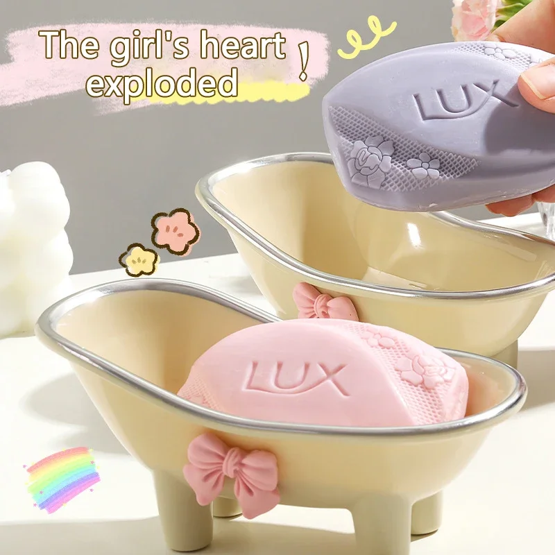 

1 cute bathtub shaped soap tray, Plastics soap holder, cute creative soap tray, family bathroom soap, bathroom decoration