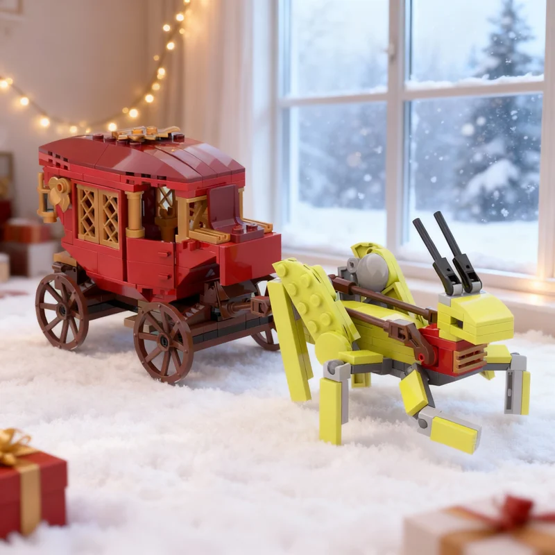 

273pcs MOC Freestyle Stagecoach Model Building Blocks Architecture Toys Idea Creative Brick Education Christmas Gifts Birthday