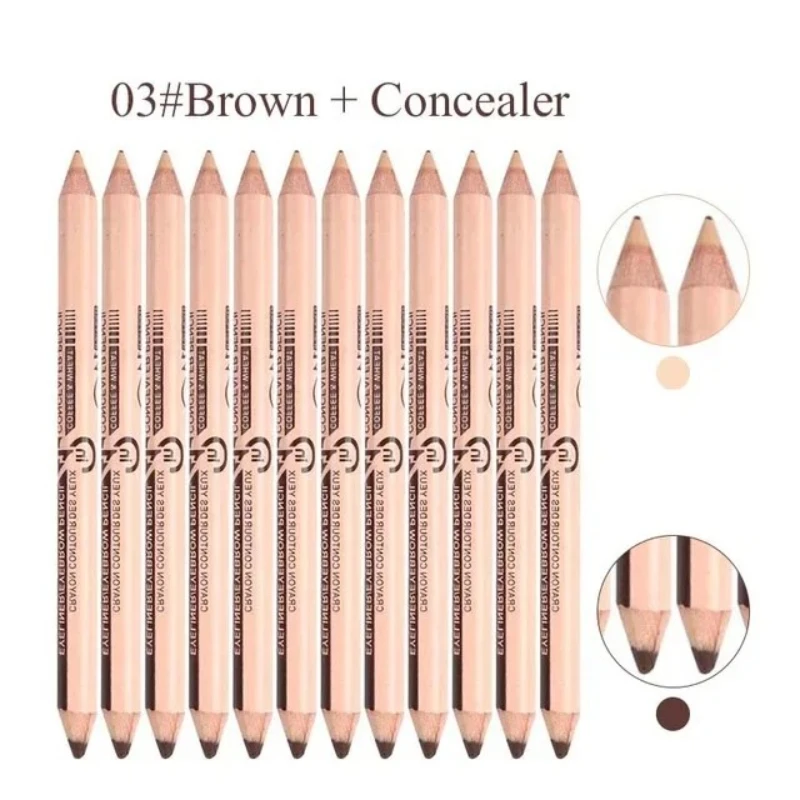 Maquiagem 2 em 1 delineador corretivo lápis de dupla utilização de duas cabeças de longa duração à prova dwaterproof água caneta delineador ferramentas de maquiagem maquillaje