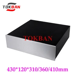 Tokban Audio 4312 430*120*310/360/410mm Aluminum HIFI Preamplifier Chassis Enclosure DIy Vacuum Tube Amplifier Case Shell