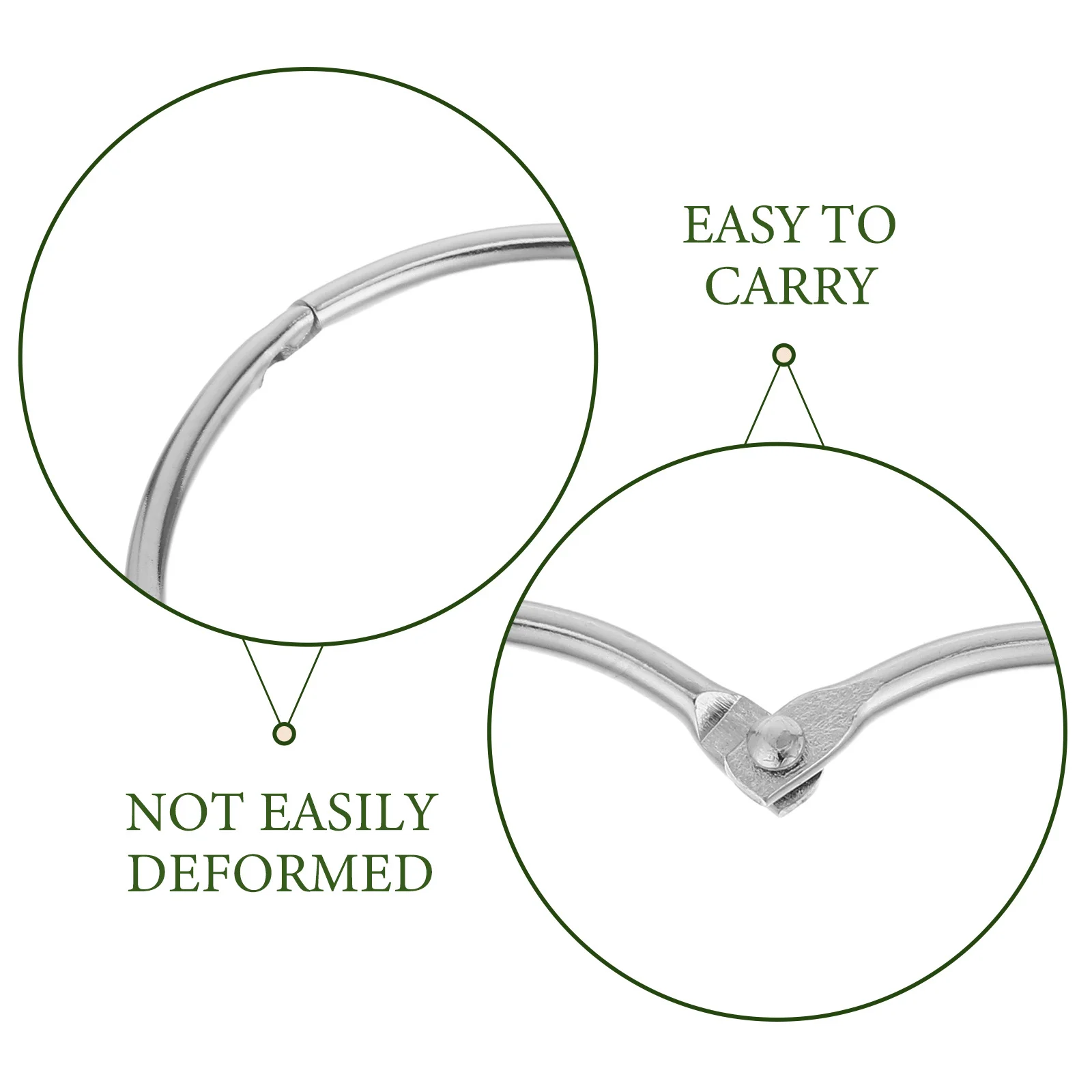 20 قطعة حلقات الموثق أوراق فضفاضة الحديد دائرة معدنية خواتم للوثائق بطاقات فلاش ملزمة كتاب تنظيم مدرسة مكتب المنزل الحرفية #6