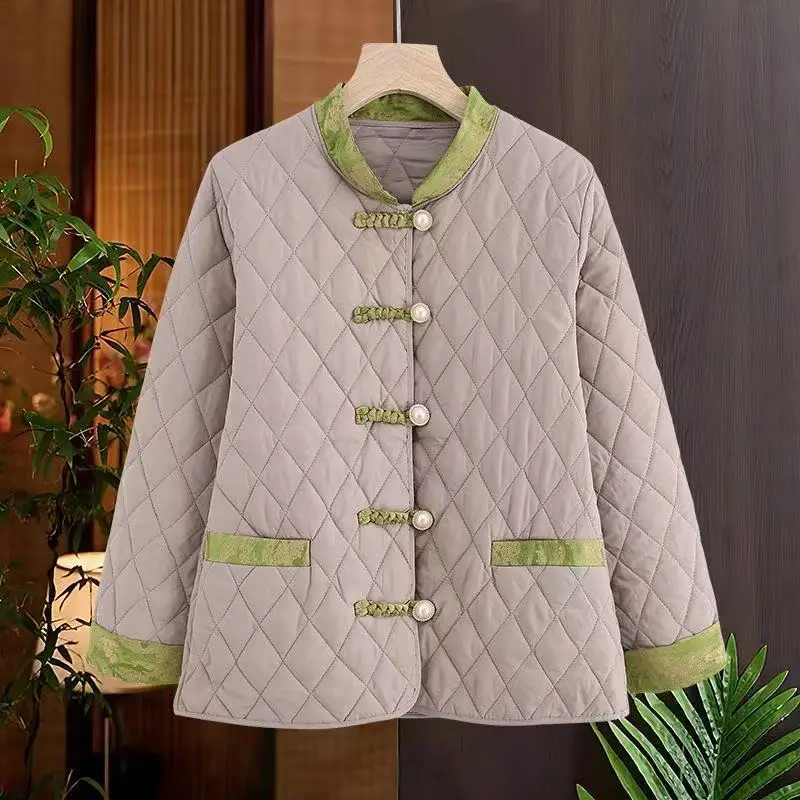 

New Chinese Style Spring Autumn New Mother Fashionable Middle-aged Women's Cotton Jacket Top