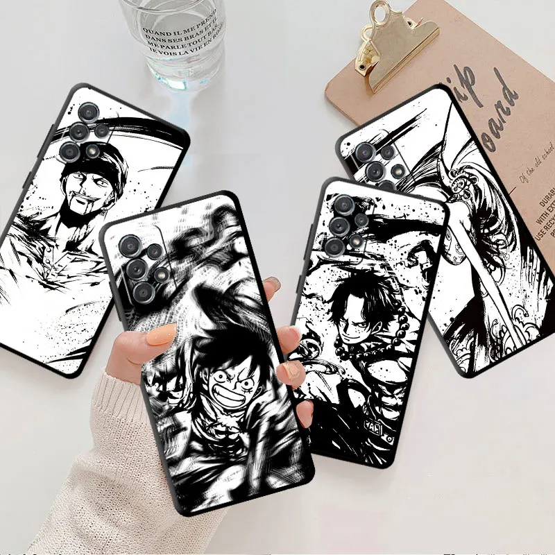 Case For Samsung Galaxy A50 A70 Note 20 Ultra 10 Plus 9 8 A40 A30 A20 A20e A10e M53 M52 M33 TPU Phone Cover Comics Mokey D Luffy