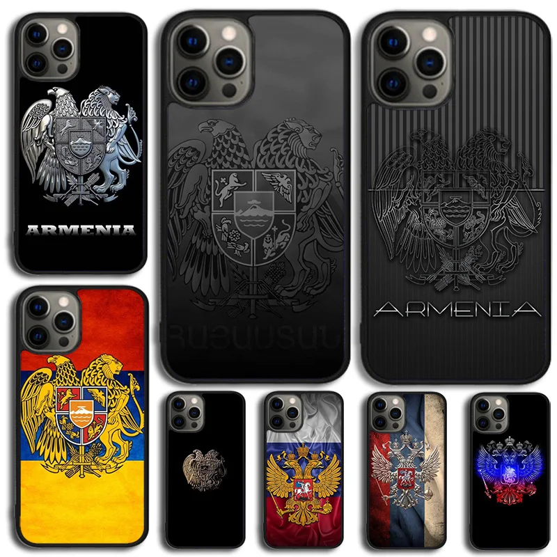 جراب هاتف مع علم شعار النبالة ، غلاف لهاتف iphone 16 و 15 و 14 و 13 و 12 mini و 11 pro max plus و x و xs max و xr