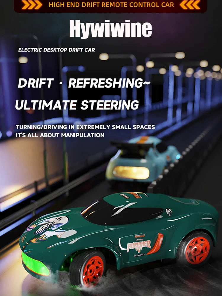 Mini voiture à dérive RC 4WD, jouet électrique télécommandé à grande vitesse avec lumières LED, véhicule de course tout-terrain pour enfants, garçons et filles, cadeau