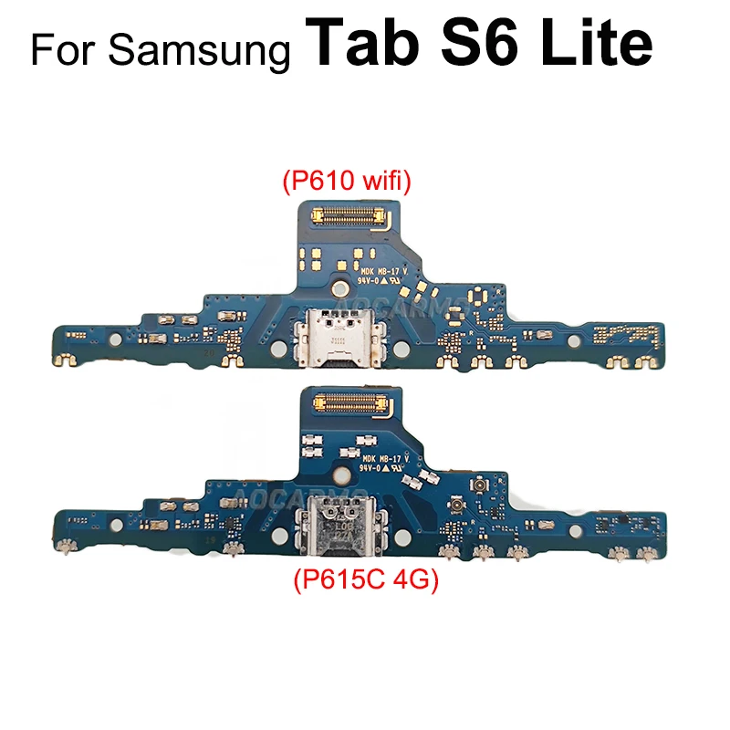 Aocarmo For Samsung Galaxy Tab S6 Lite P610 P615 P613 P619 P615C USB Charging Port Charger Plug Dock Connector Flex Cable