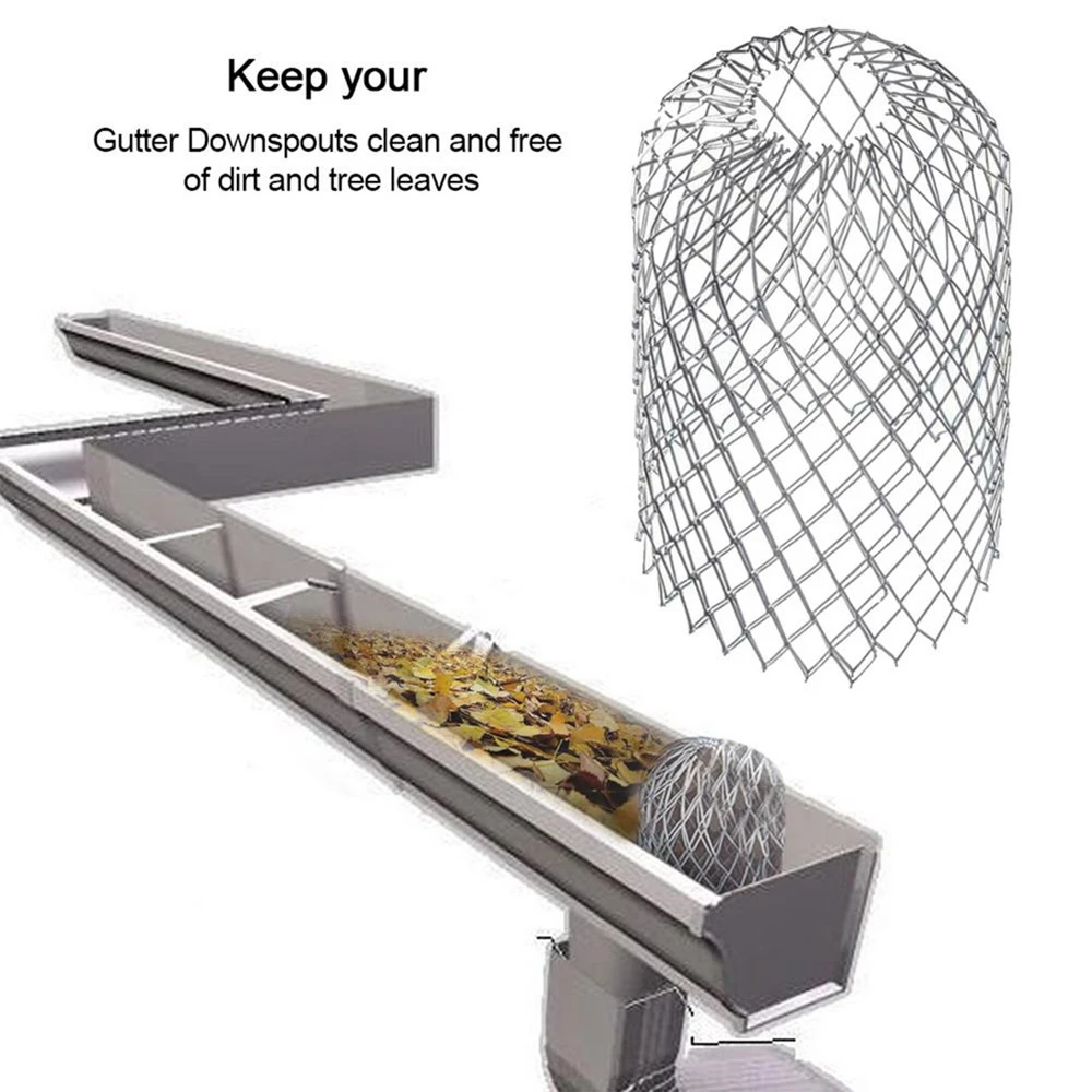 Aluminum Leaf Drains Debris Blockage Drain Net Cover Roof Gutter Guard Filters Strainer