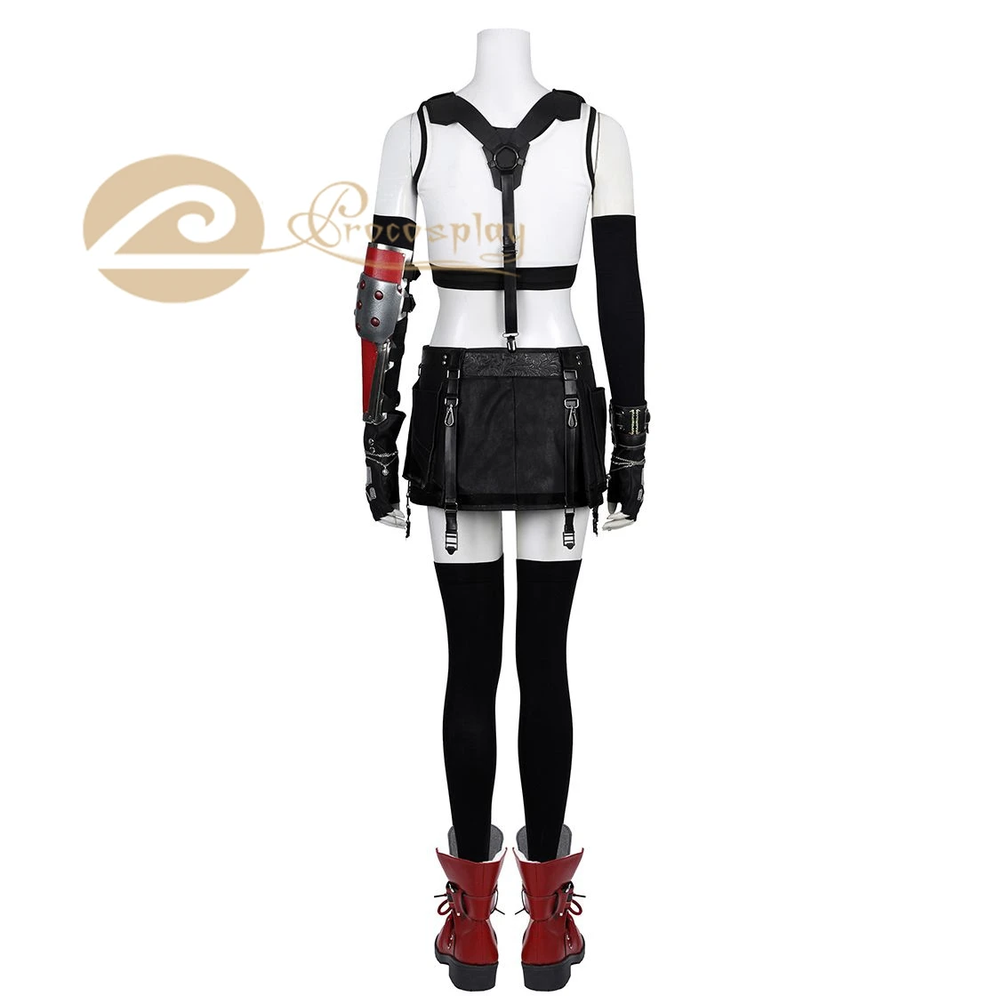 Tifa Lockhart Cosplay Traje para Mulheres, FF VII Rebirth, Halloween Outfit, C08871