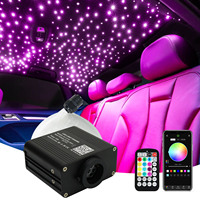 DC12V Car Starry Sky Car Fiber Optic Light  APP 16W RGBW Twinkle Car Roof Fiber Optic Light Star Roof Interior Atmosphere Light
