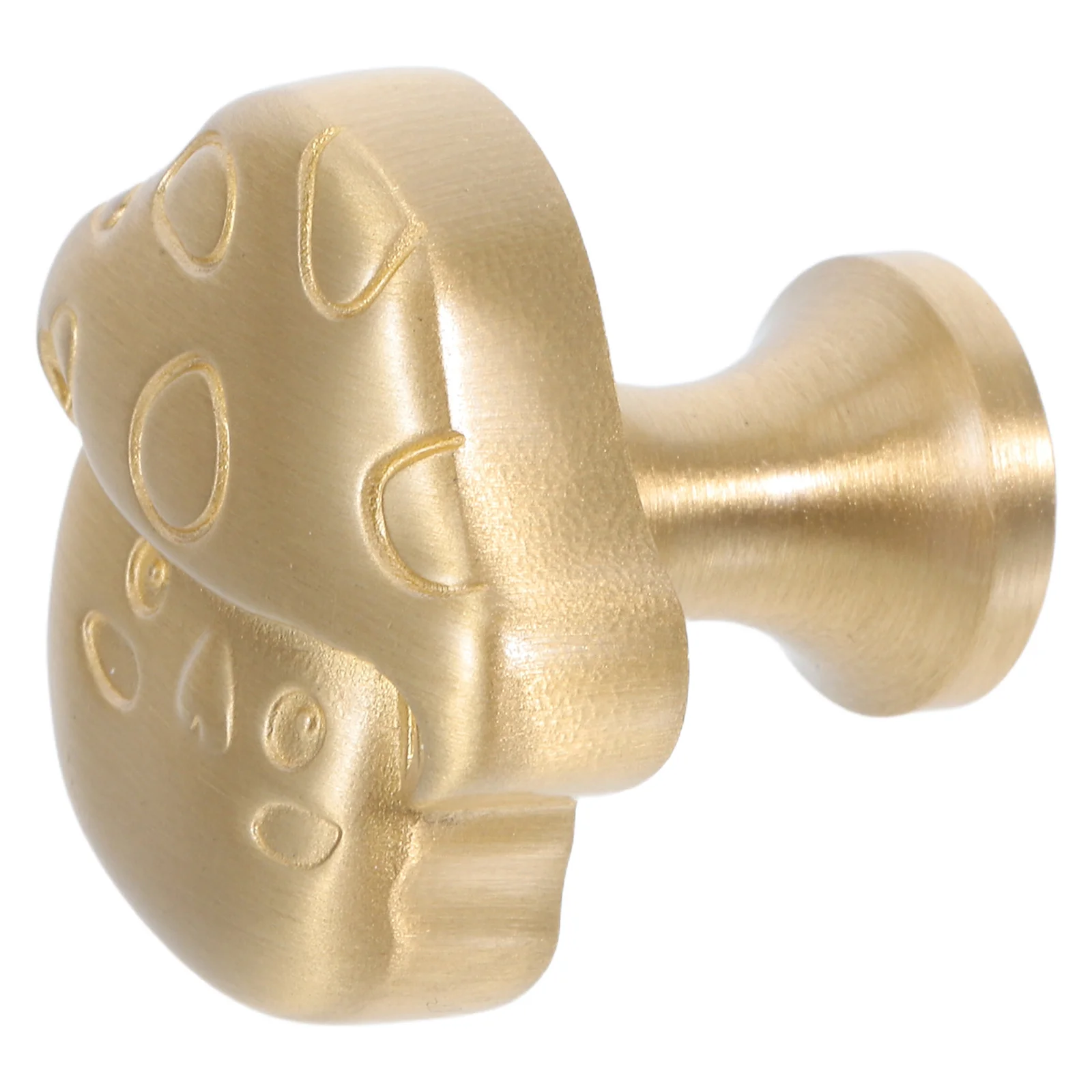 

Single Hole Brass Mushroom Drawer Pulls Vintage French Style Decorative Handles for Childrens Room Study Bedroom Furniture