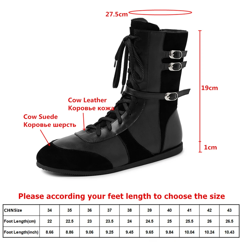 MILI-MIYA Women's Round-Toe Flat Casual Ankle Boots In a Combination Of Full-Grain And Split Cowhide Leather Handmade For Ladies