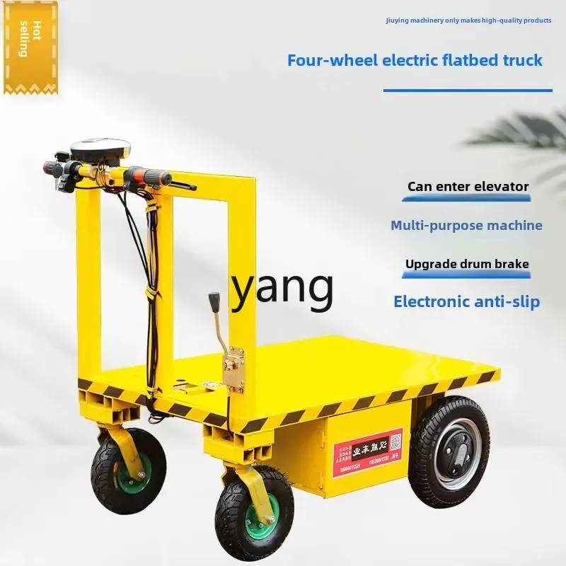 LTT electric flatbed truck pulling tile trolley pulling cargo truck convenient folding multi-function