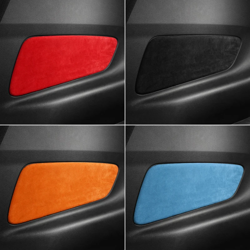 For Ford Mustang GT 2015-2023 Made of Alcantara Car Interior Rear Door Elbow Rest Panel Trim Stickers 2pcs Tuning Accessories view 6
