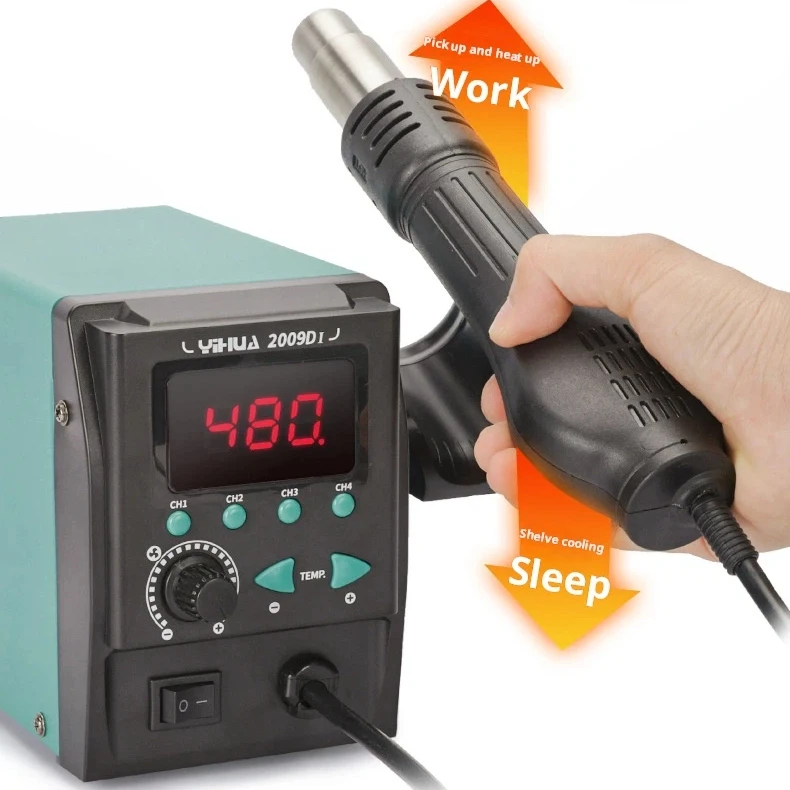 

YIHUA 2009D-I 700W Soldering & Desoldering Station with No-Air Protection for BGA Chip and SMD Component Repair