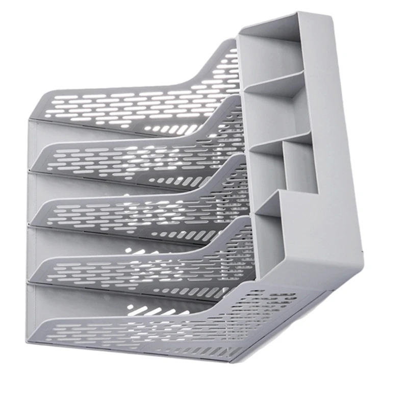 Organizador plástico revista los tenedores del archivo revista con los tenedores pluma desmontables