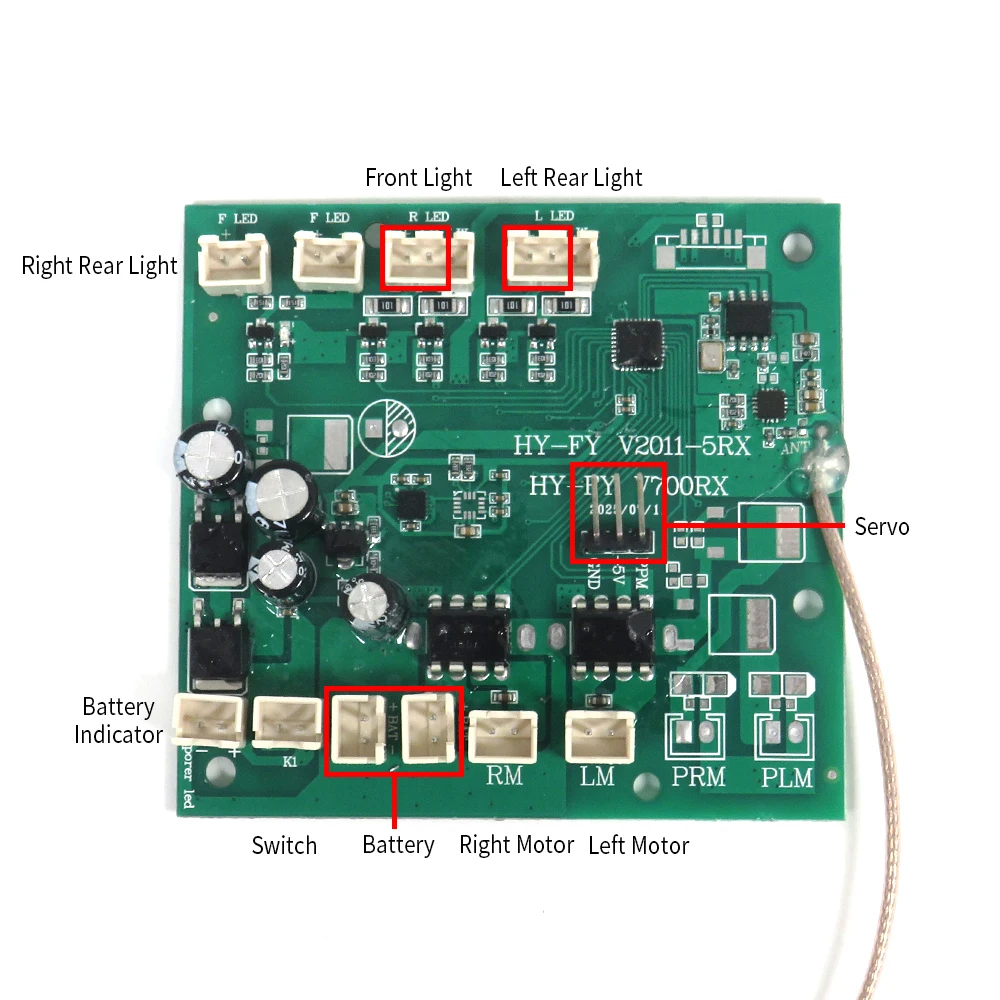 플라이텍 2011-5 RC 낚시 미끼 보트 회로 기판 원본 액세서리 수신 송신 보드 세트