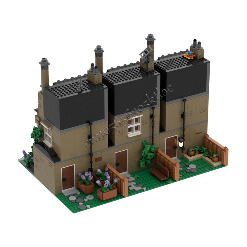 3717 PCS City Engineering Terrassenhäuser MOC Anpassen Modulare Baustein Design Technologie Einfaches DIY Weihnachtsspielzeug Geschenk