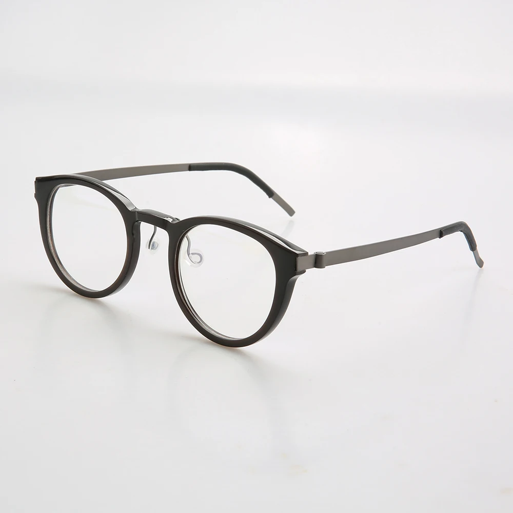 Brand thin and stylish business horn glasses reading mirror titanium legs horn frame non-slip nose pads handmade custom