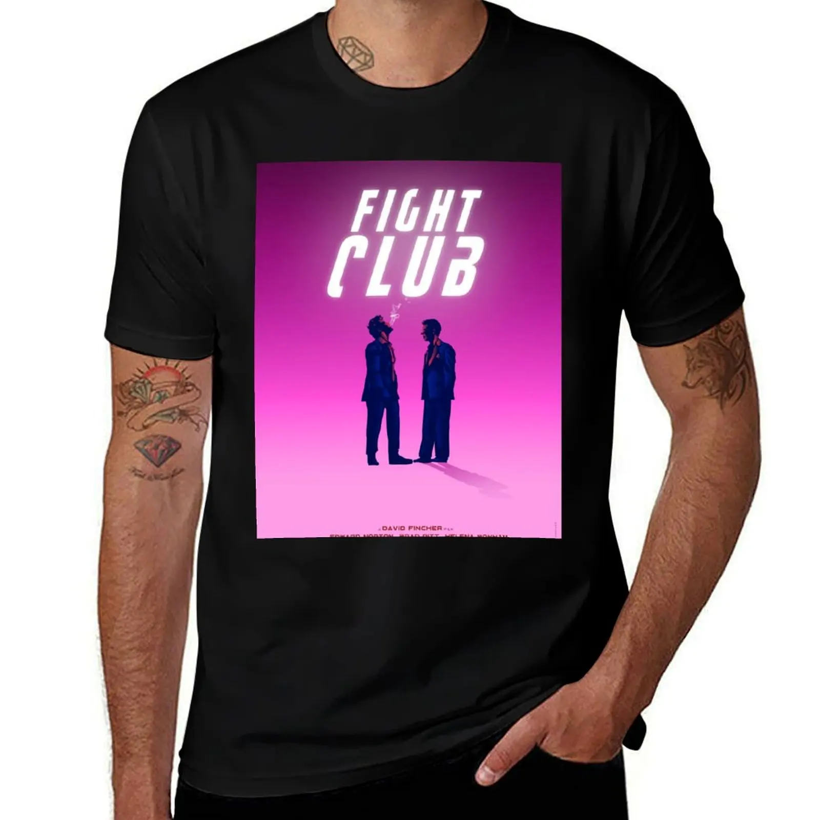 

Fight Club Minimalist Movie poster T-Shirt t shirts for man graphic cars t shirt man cotton T-Shirt