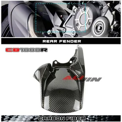 100% Real Carbon fiber Motorcycle Fairing Panel Cowling Rear Fender Tire Wheel Mudguard Cover Tire For HONDA CB1000R 2018-2023