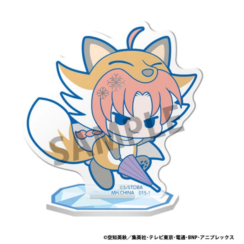 10CM Anime Gintama Maintenance Ver Okita Sougo Gintoki Sakata Q-style Two people Acrylic Stand Model Plate Keychains Desk Decor