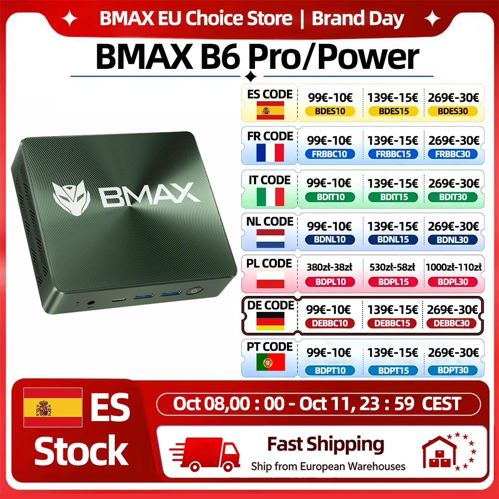 Bmax B6 Pro/Power Mini-pc, Intel Core i5-1030Ng7/i7-1060Ng7, 16 GB RAM, 512 GB, 1 TB SSD, wifi, Bluetooth, 4K, Windows 11, mini-pc.