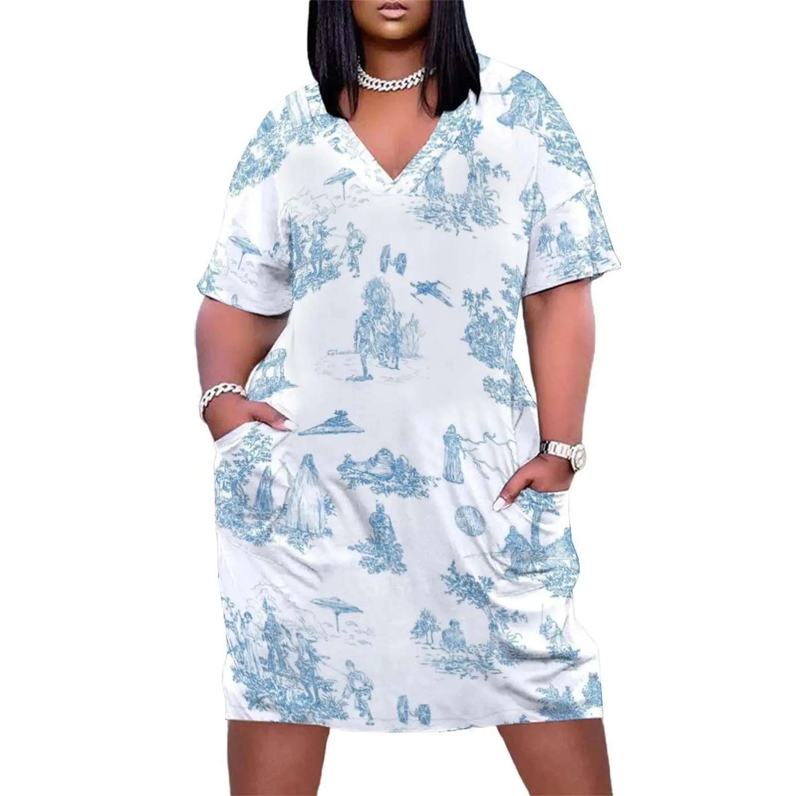 

Toile du Force Loose Pocket Dress Women's dress long sleeve dresses sexy short dresses daring